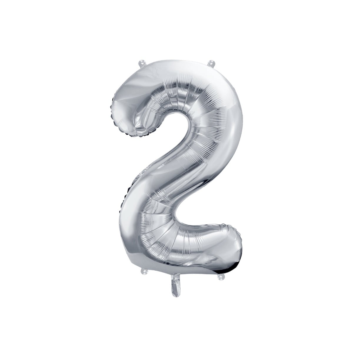 Ballon Chiffre Alu 86cm Argenté - 2