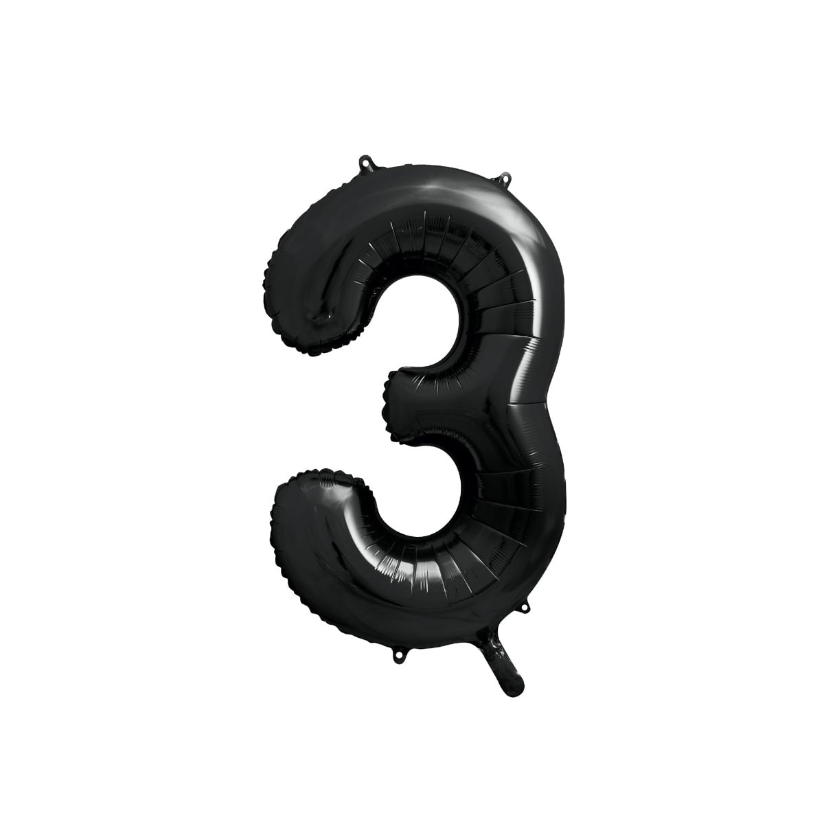 Ballon Chiffre 3 Alu Noir 86cm