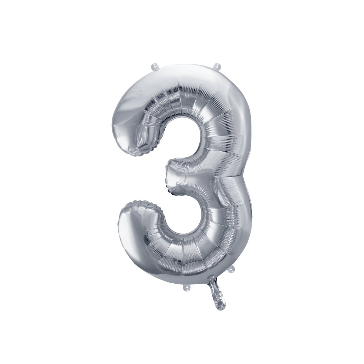 Ballon Chiffre Alu 86cm Argenté - 3