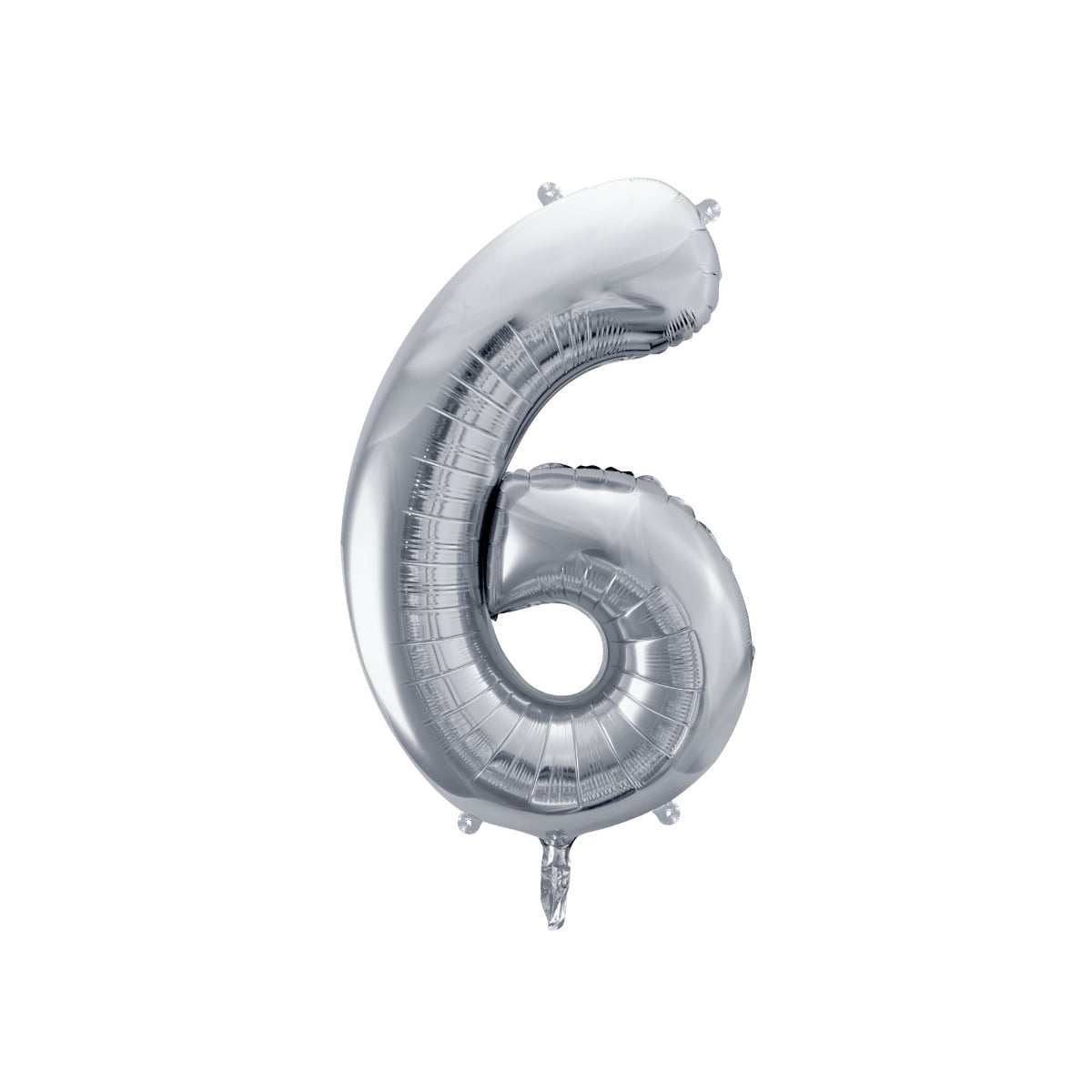 Ballon Chiffre Alu 86cm Argenté - 6