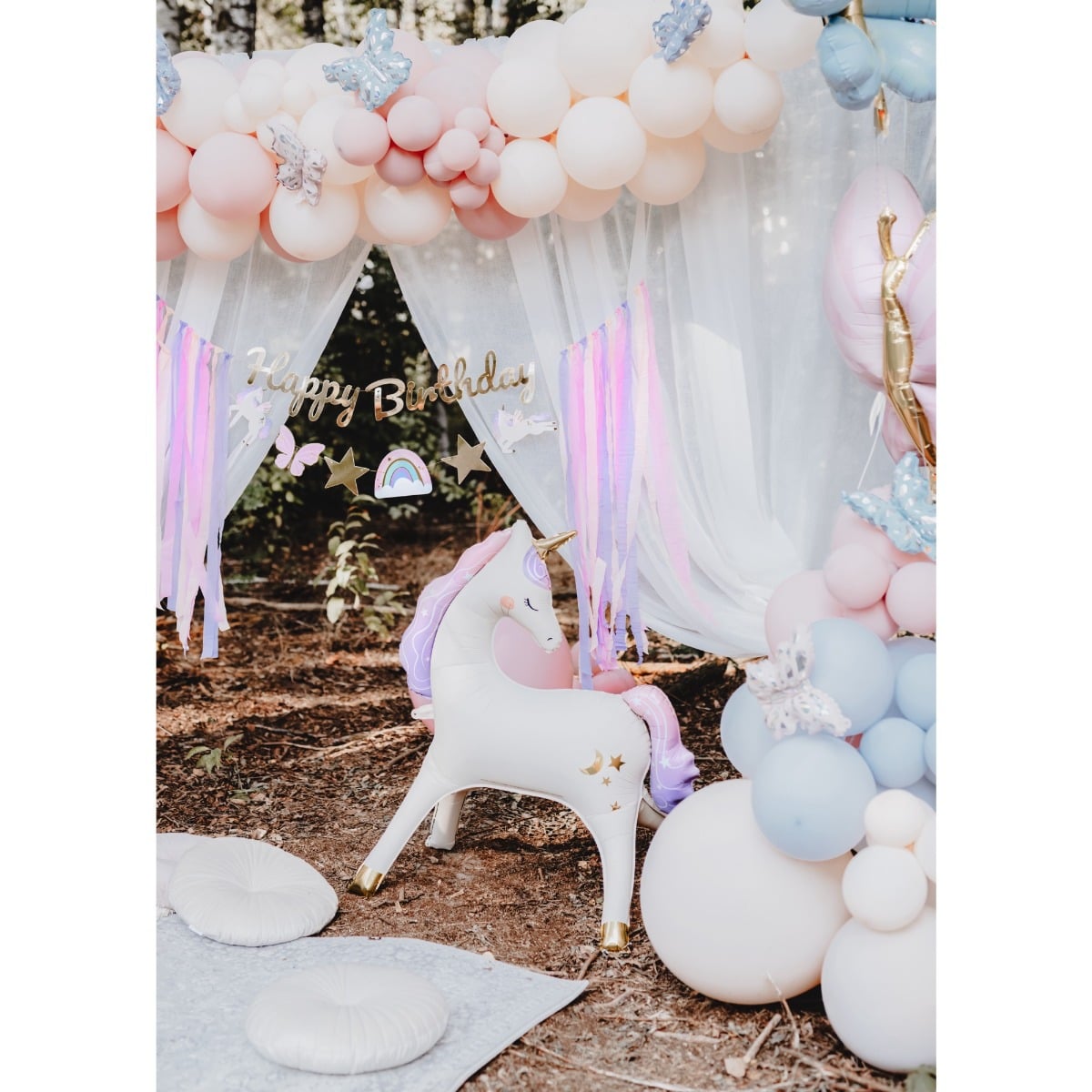 Ballon en alu autoportant - Licorne (95cm)