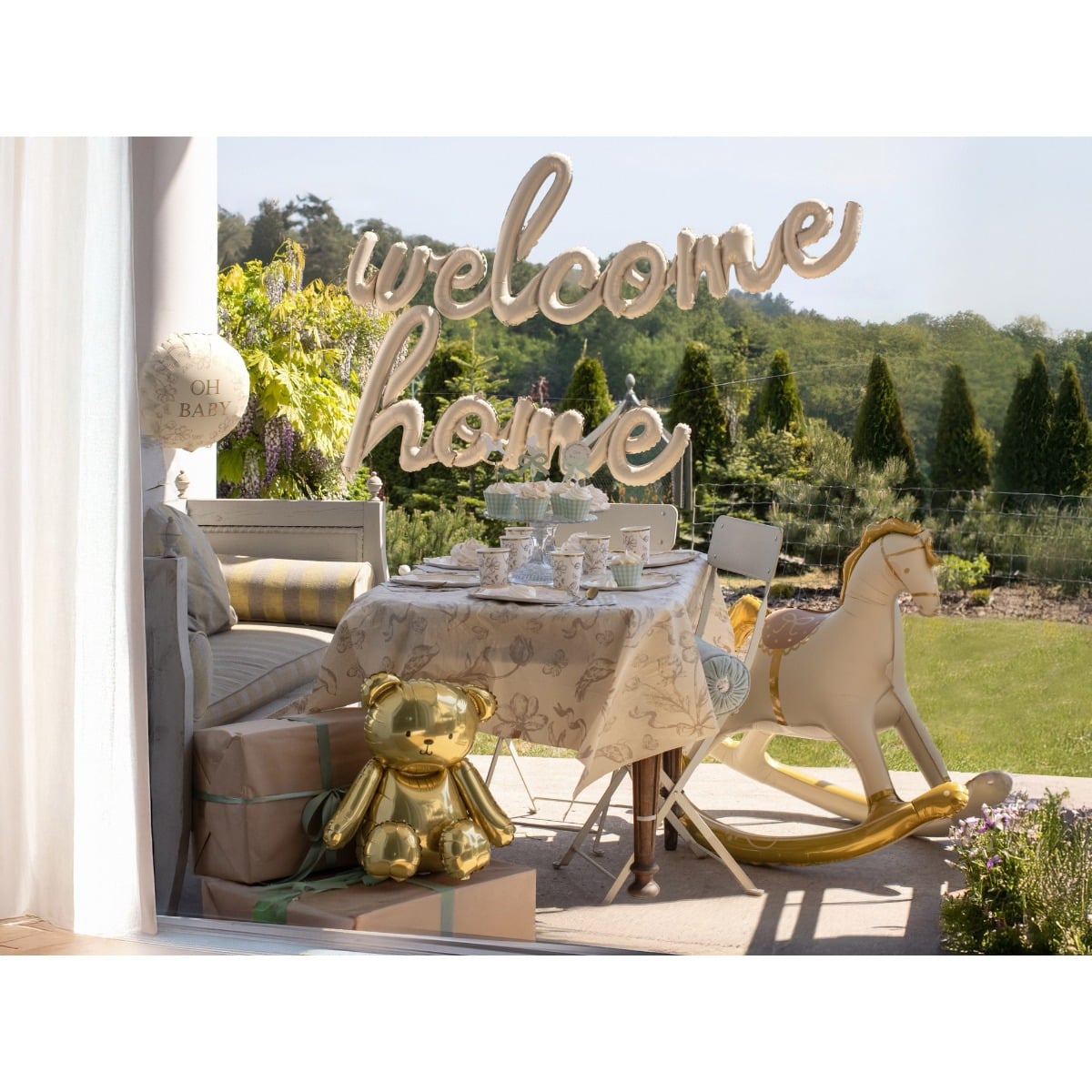 Ballon Welcome Home en alu