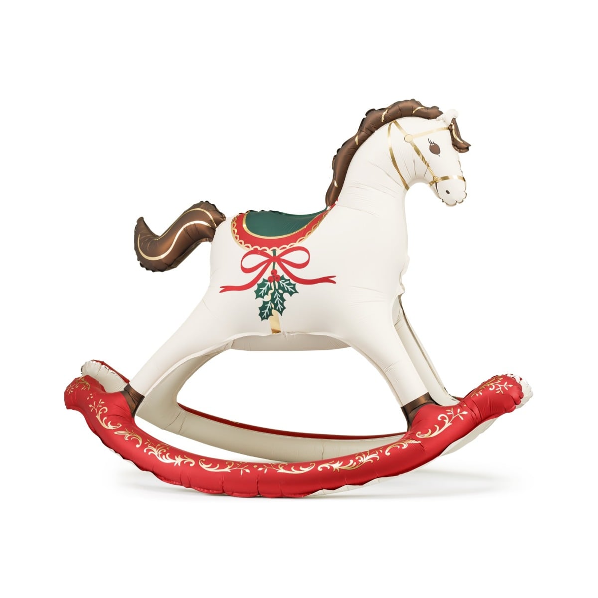 Ballon en alu - Cheval à bascule de Noël (118cm)