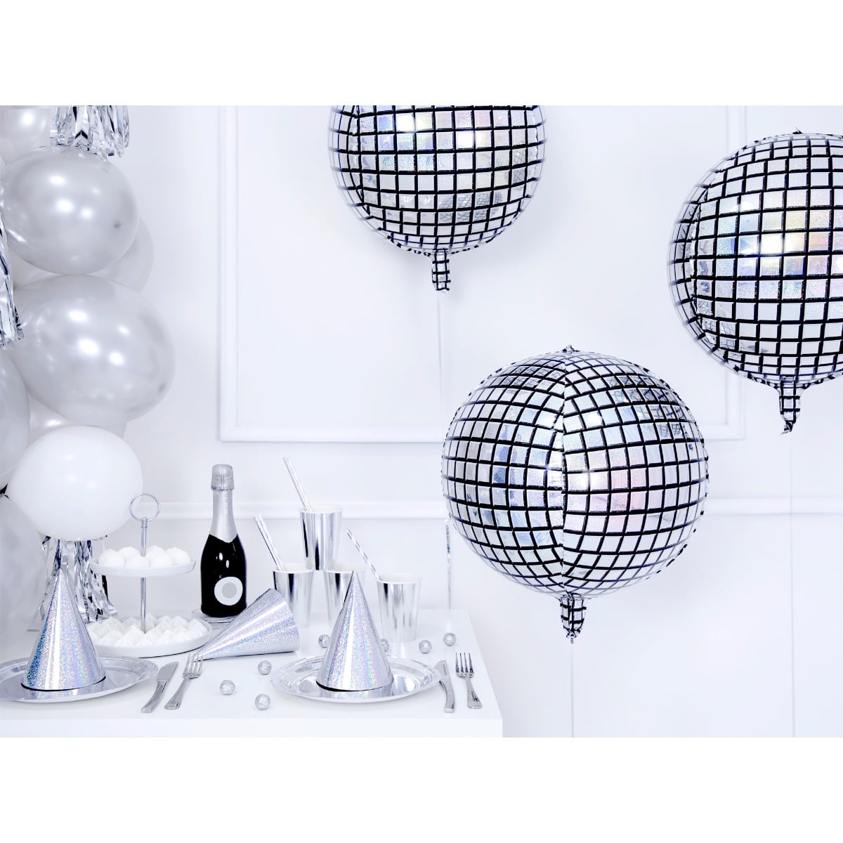 Ballon alu - Boule disco (40cm)