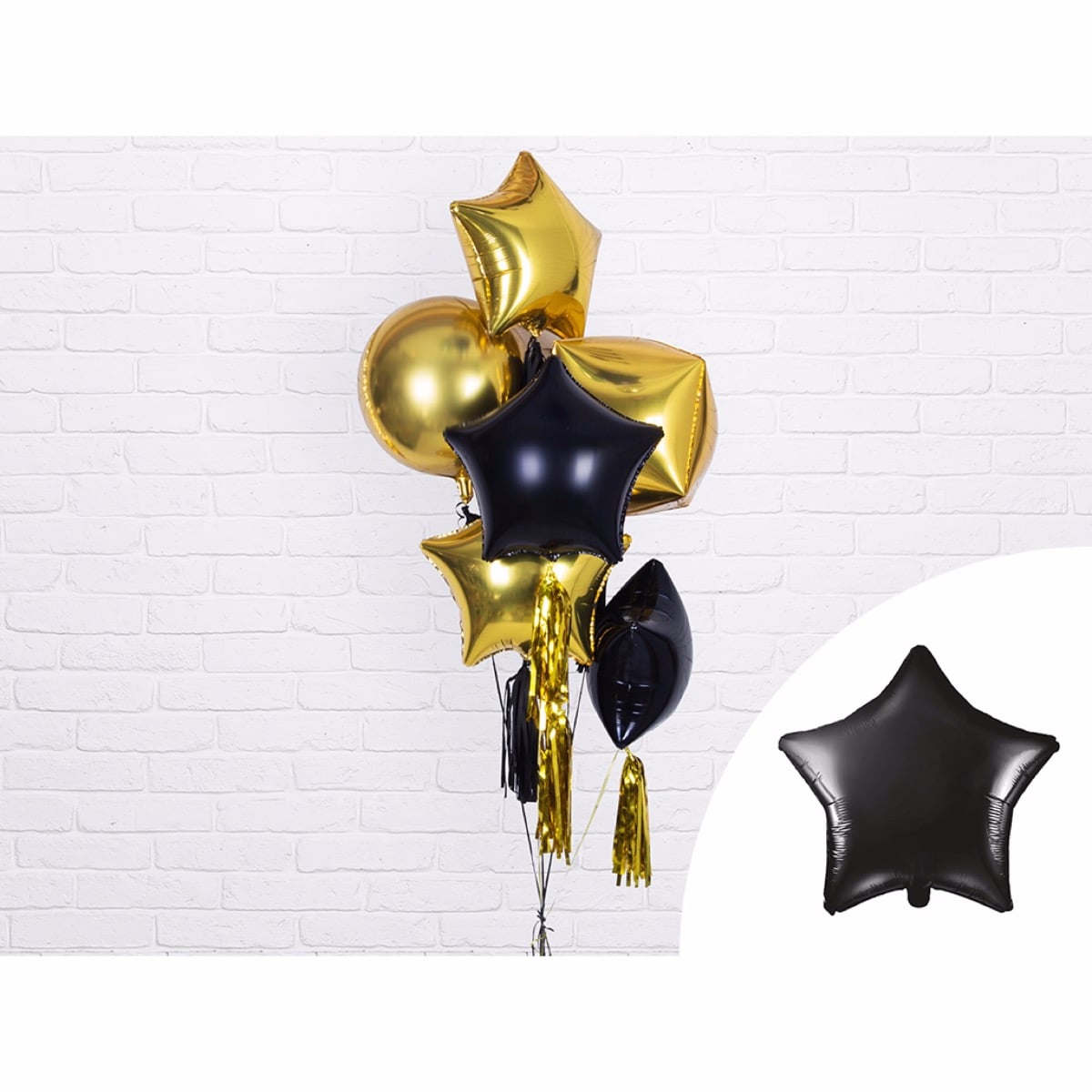 Ballon Etoile Noir 48cm