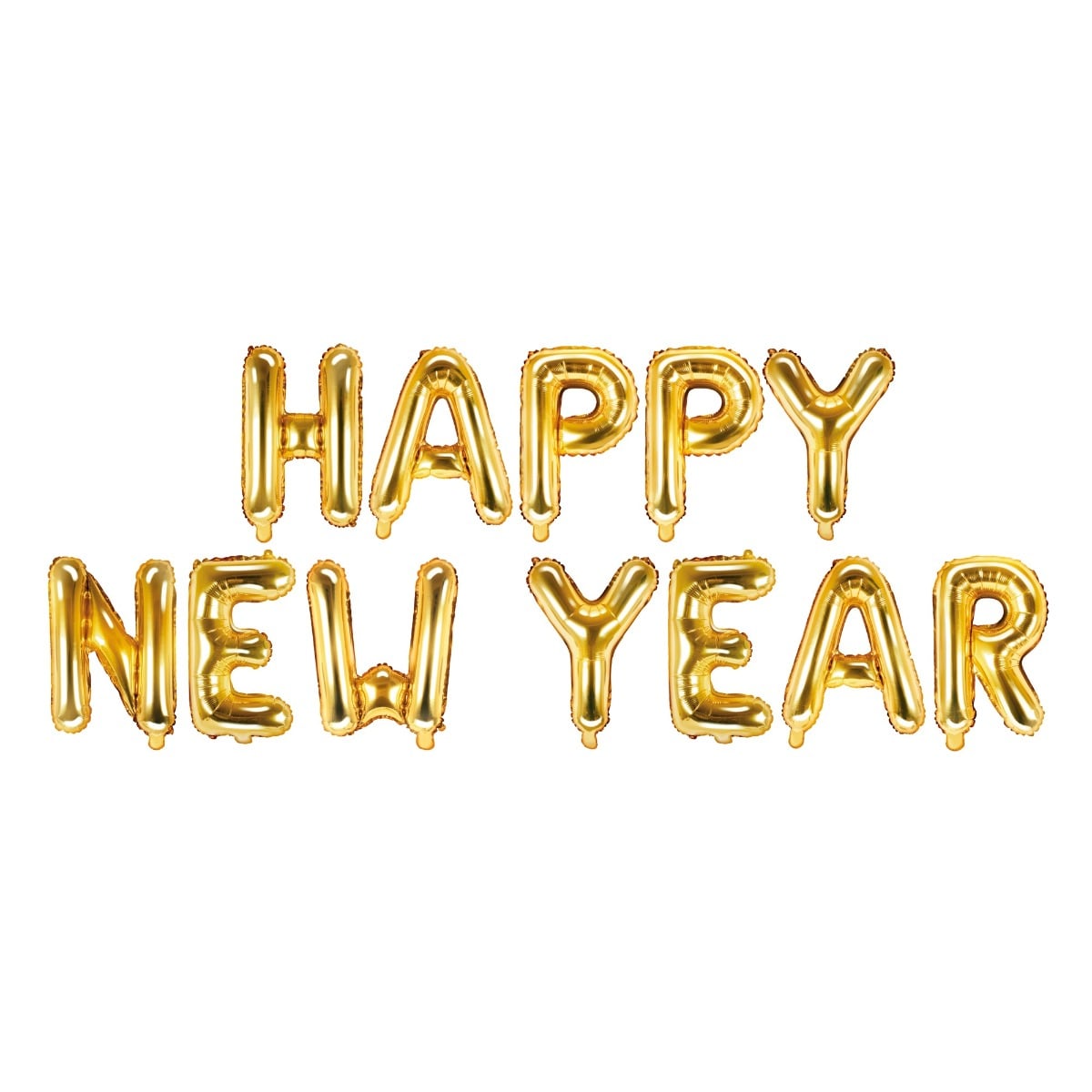 Ballons alu dorés - Happy New Year (46cm)