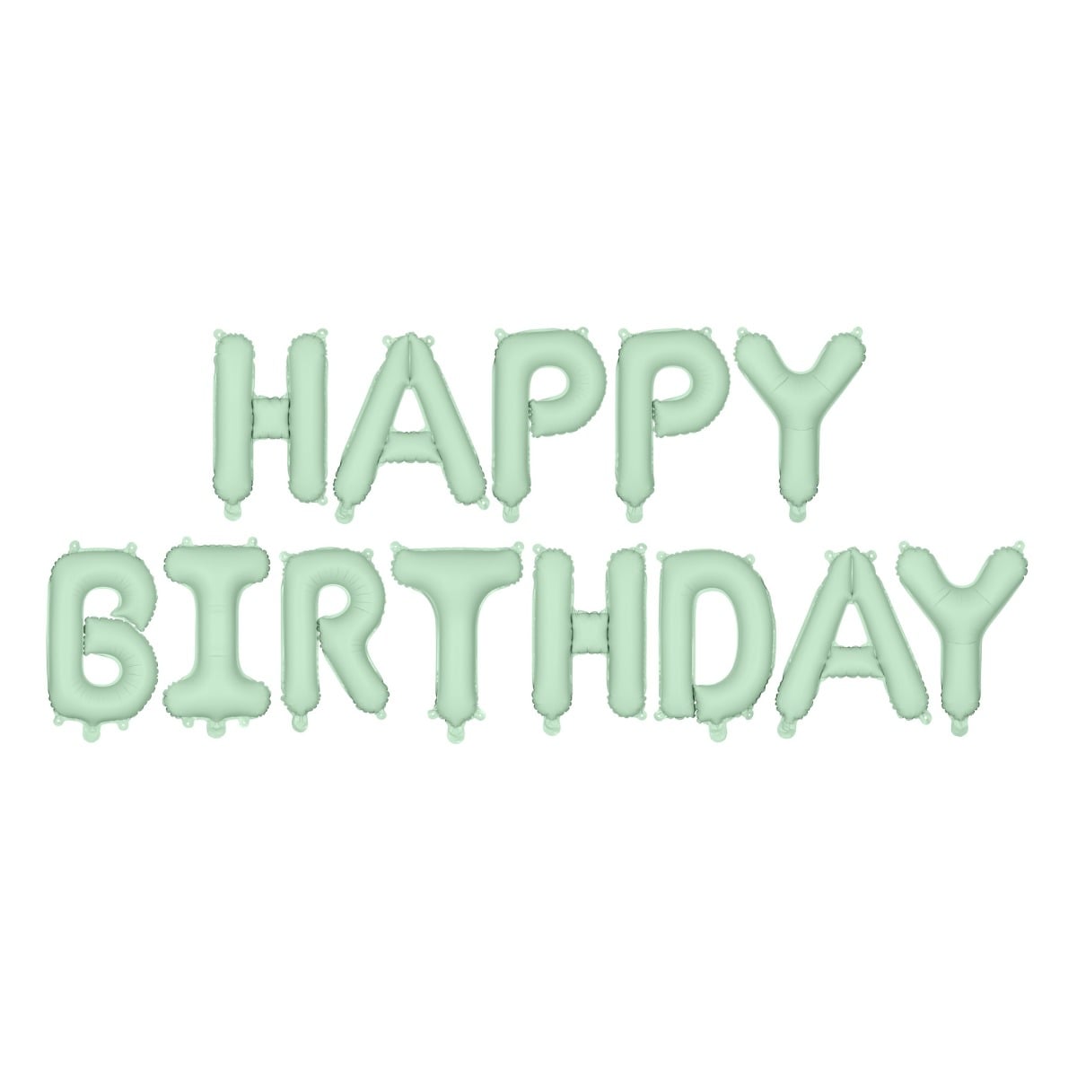 Ballons en alu - Happy Birthday - Vert (35cm)