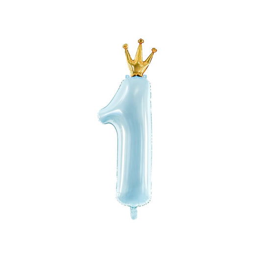 Ballon Chiffre Alu 100cm Bleu - 1