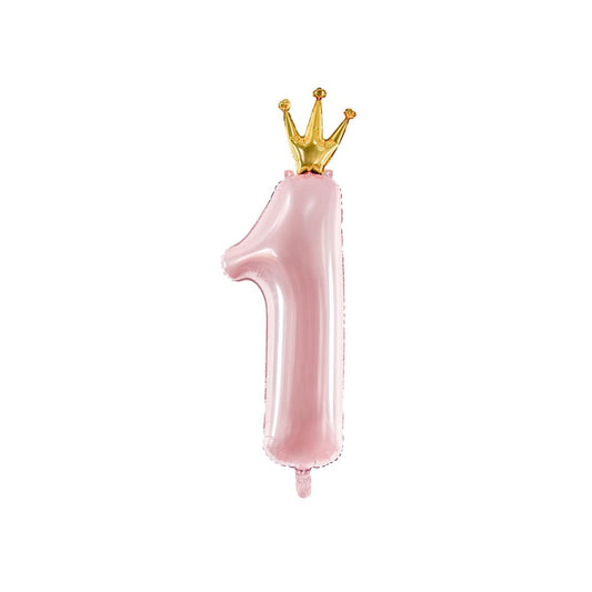 Ballon Chiffre Alu 100cm Rose - 1