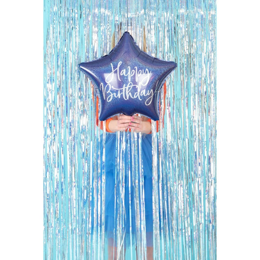 Ballon Happy Birthday Etoile Bleu (40cm)