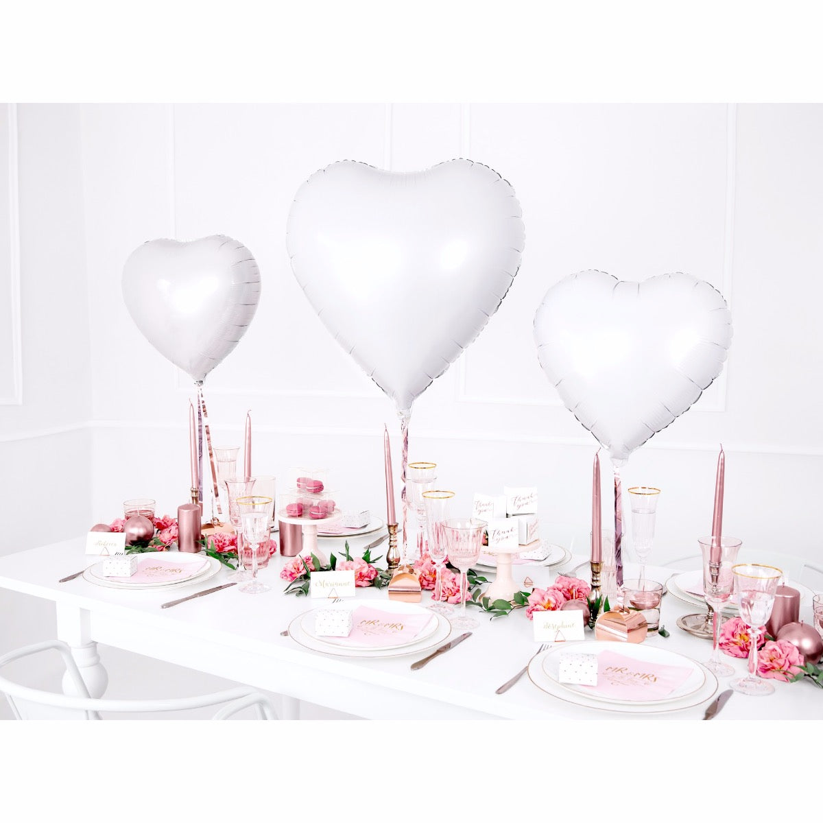 Ballon Coeur Blanc 45cm