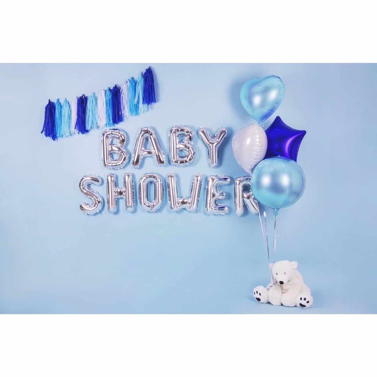 Ballon Coeur Bleu ciel 45cm