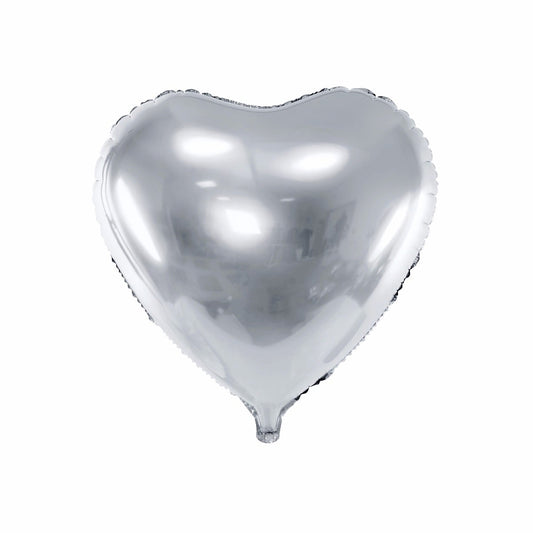 Ballon Coeur Argent 45cm