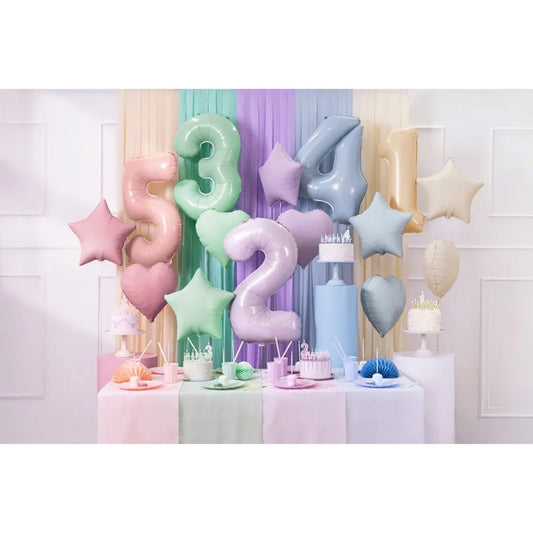 Ballon Coeur mat 45cm - Menthe