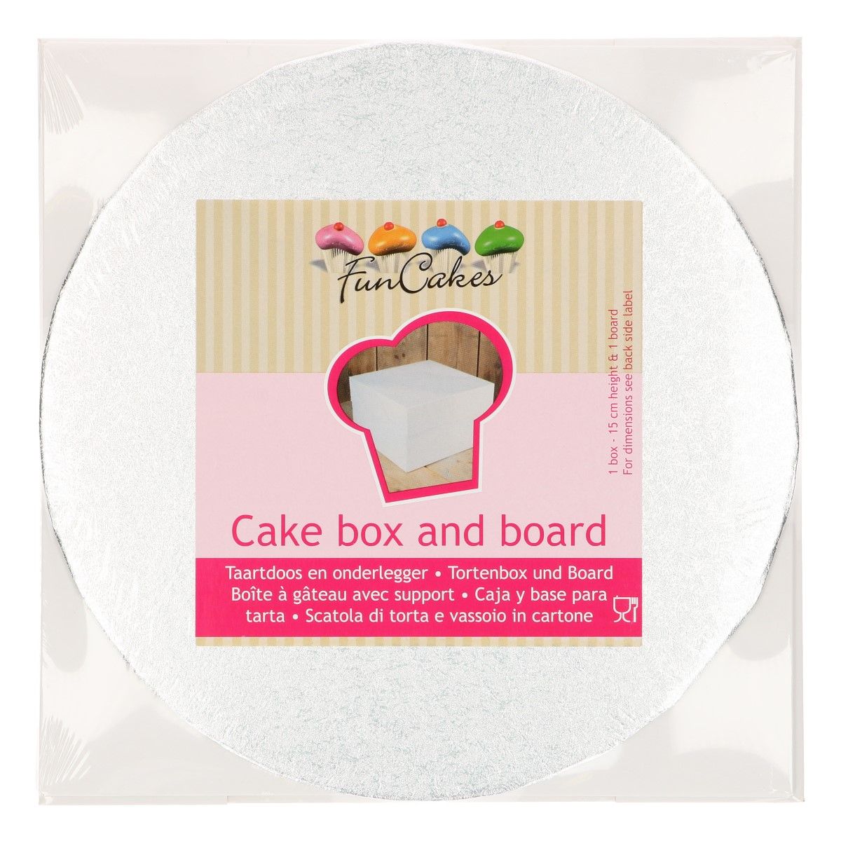 Boîte à gâteaux et Cake board rond 30x30x15cm