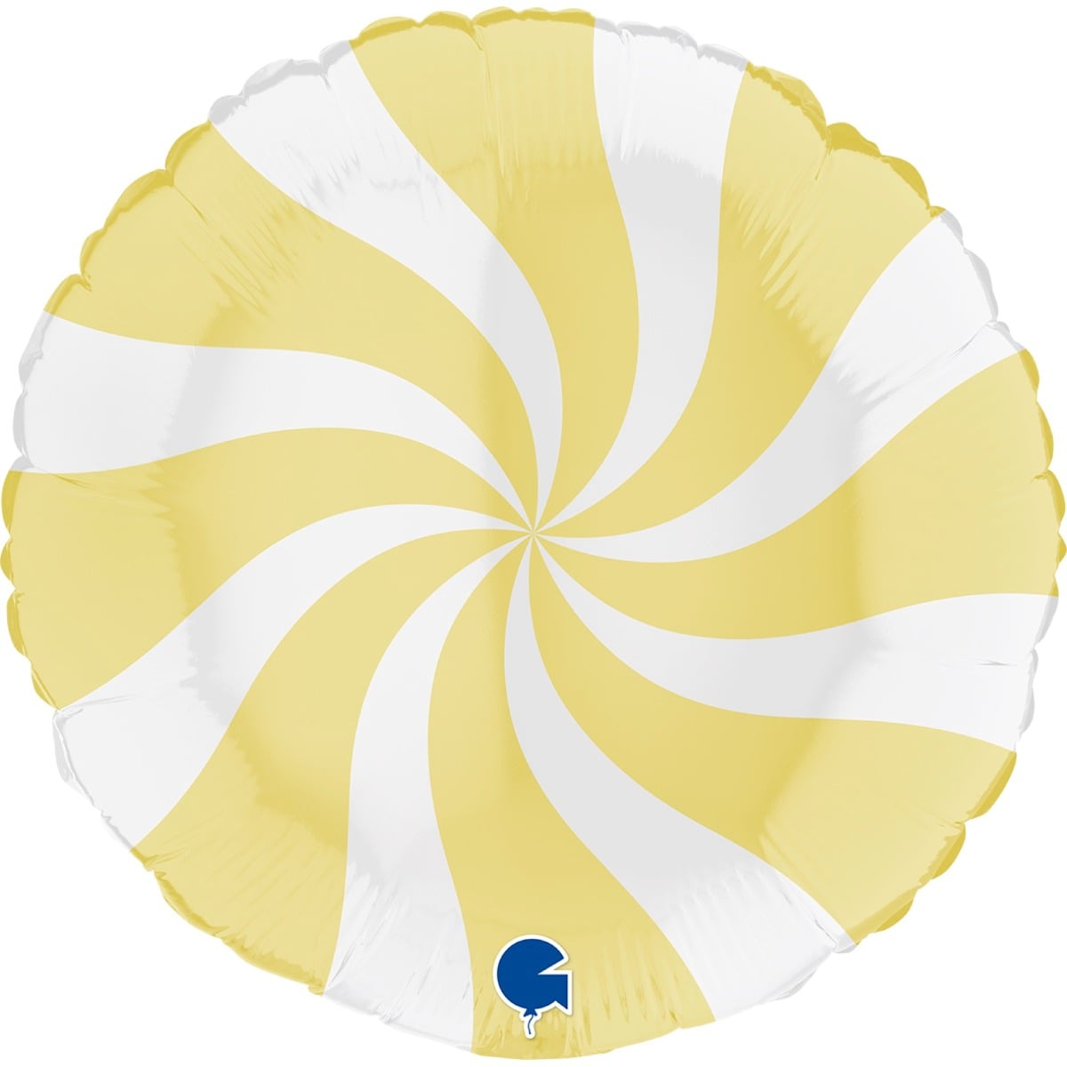 Ballon Alu Rond - Tourbillon Jaune (45cm)