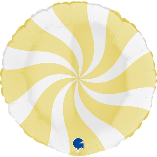 Ballon Alu Rond - Tourbillon Jaune (45cm)