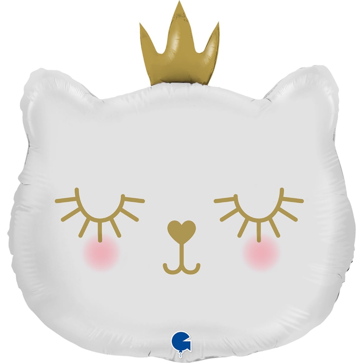 Ballon Alu - Tête de Chat Couronné (66cm)