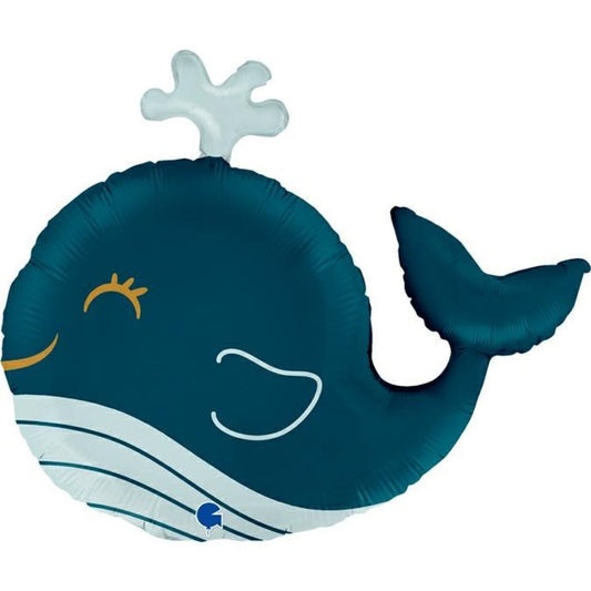 Ballon alu - Baleine Bleu