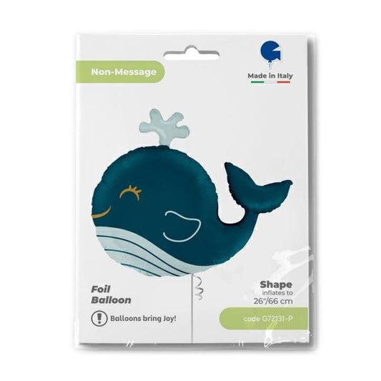 Ballon alu - Baleine Bleu