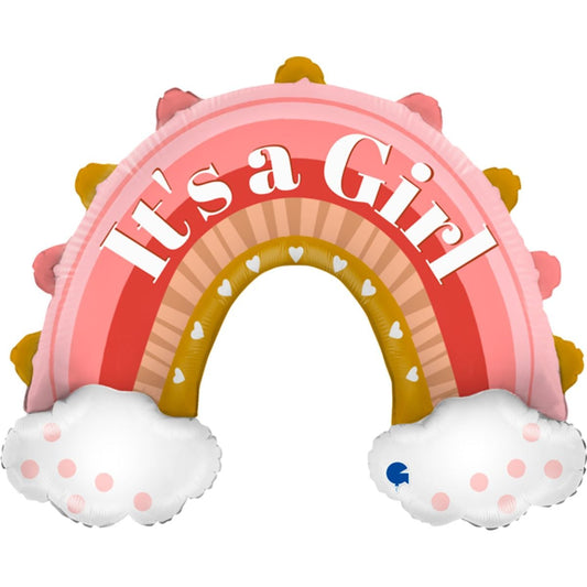 Ballon Alu - Arc-en-Ciel - It's a Girl (79cm)