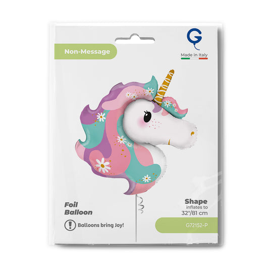 Ballon alu Licorne hippie