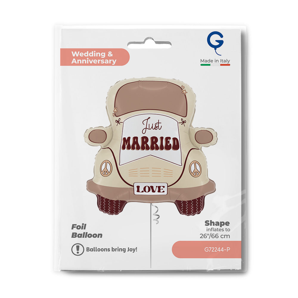 Ballon alu Voiture hippie mariage