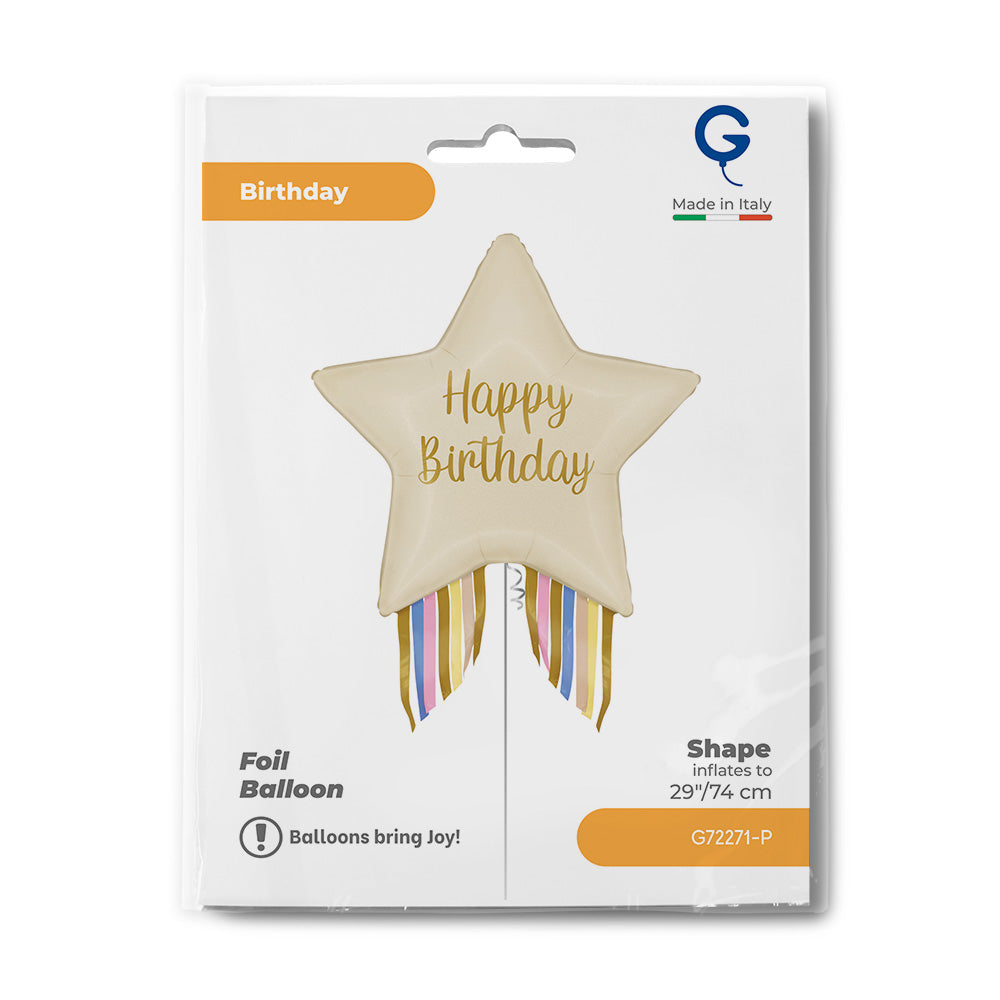 Ballon alu Starburst Birthday