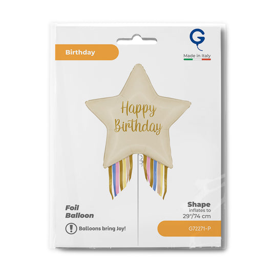 Ballon alu Starburst Birthday