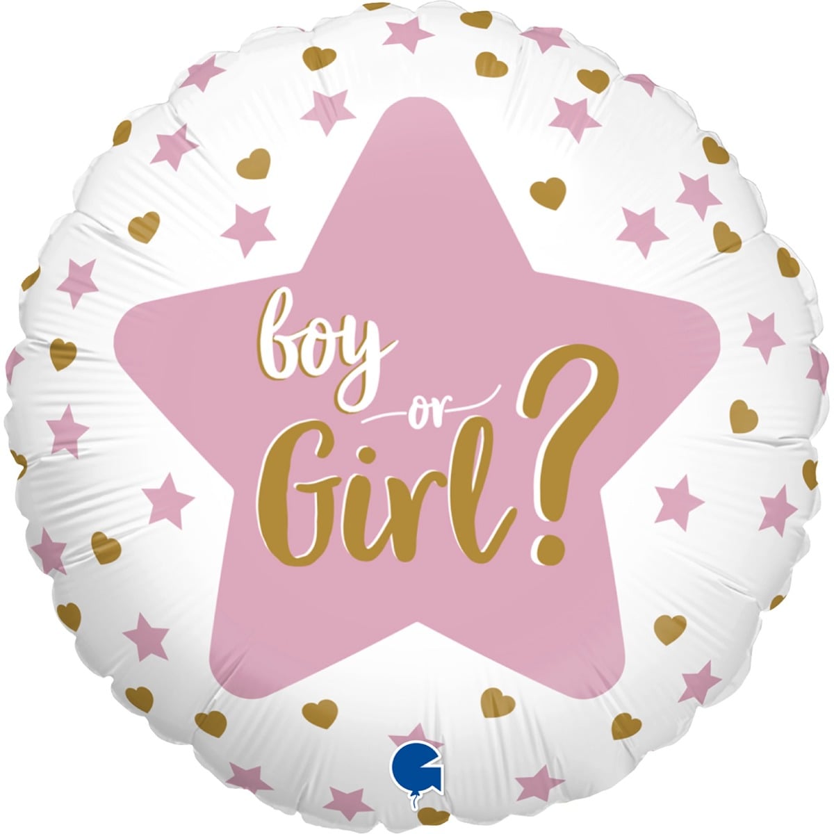 Ballon Alu Rond - Gender Reveal Girl or Boy ? (46cm, 2pcs)