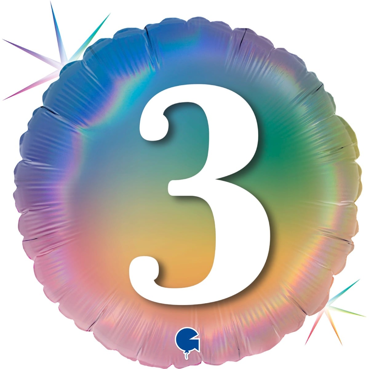 Ballon alu - Rond Multicolore 3