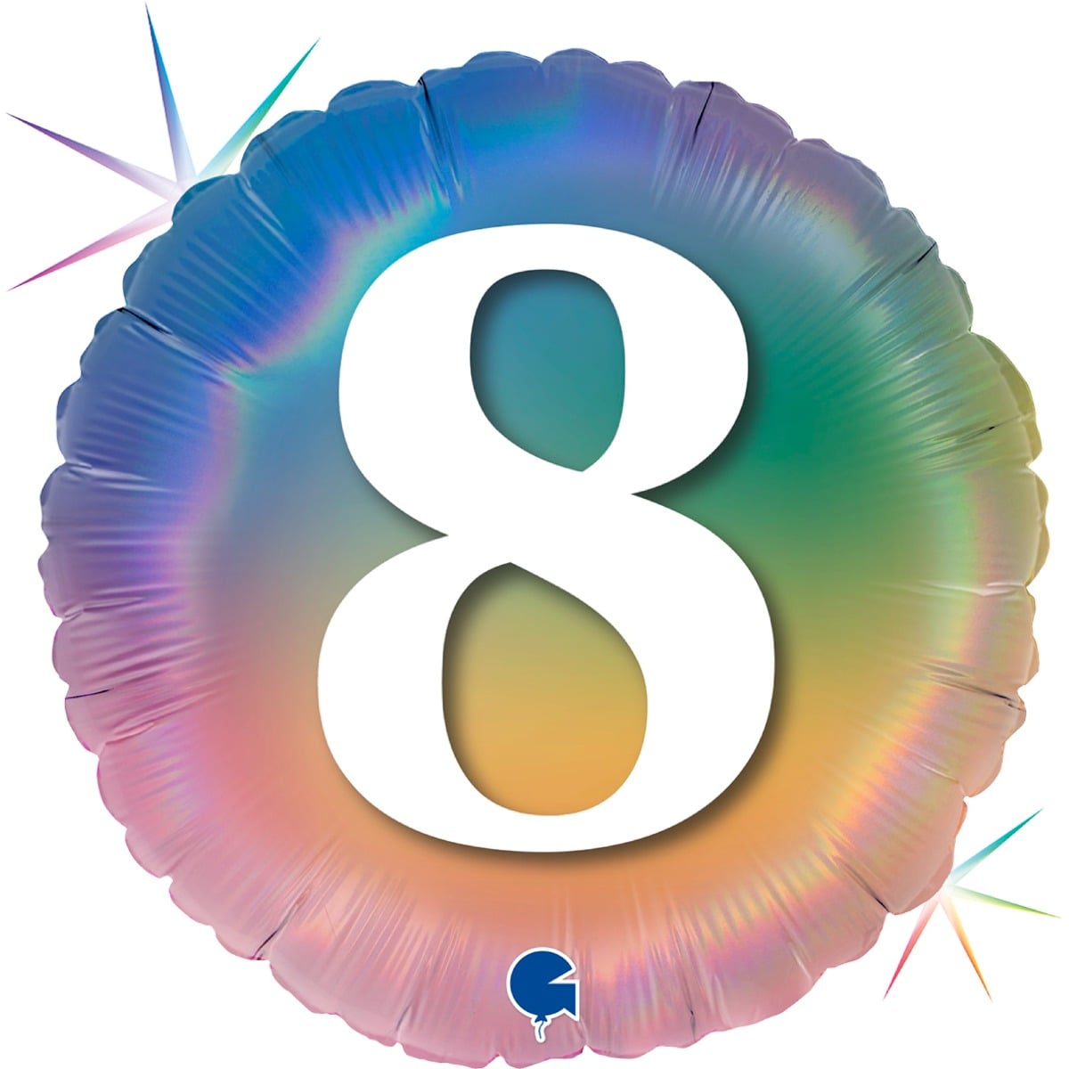 Ballon alu - Rond multicolore 8