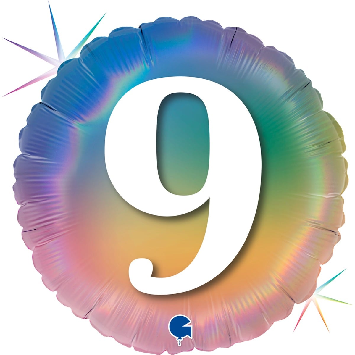 Ballon alu - Rond multicolore 9