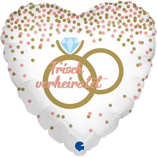 Ballon Alu Coeur - Frisch Verheiratet (46cm)