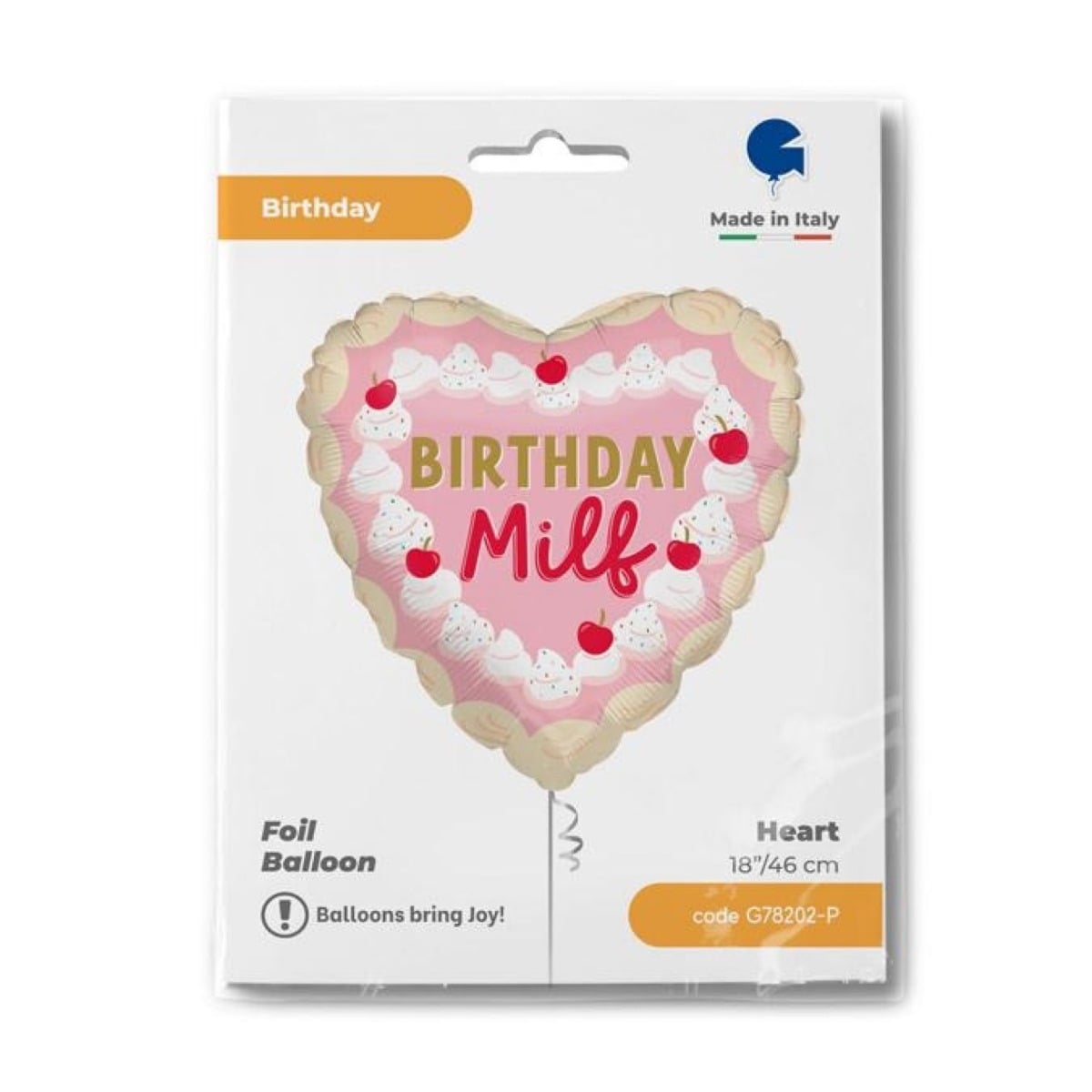 Ballon alu coeur Birthday Milf