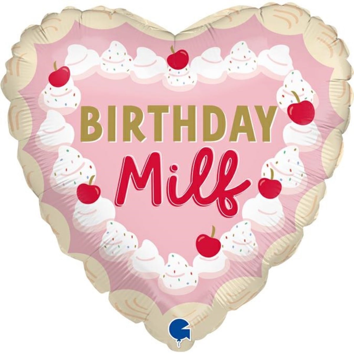 Ballon alu coeur Birthday Milf