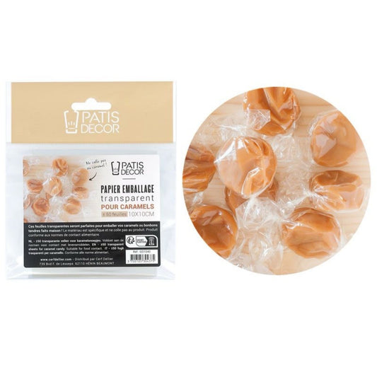 Emballage transparent pour caramels (50pcs)