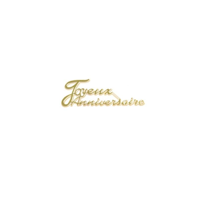 Cake Topper "Joyeux Anniversaire" doré (5pcs)