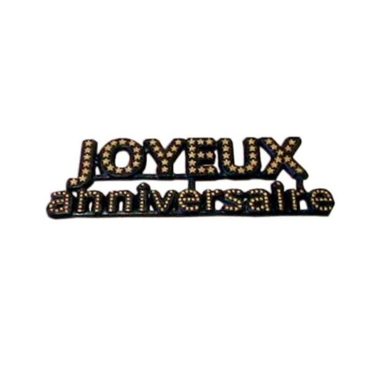 Cake Topper - Joyeux Anniversaire noir