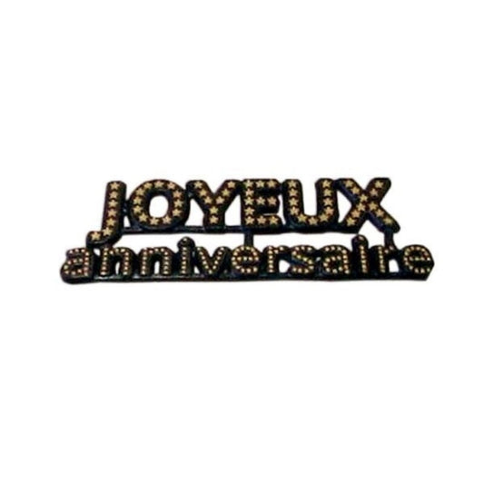 Cake Topper - Joyeux Anniversaire noir
