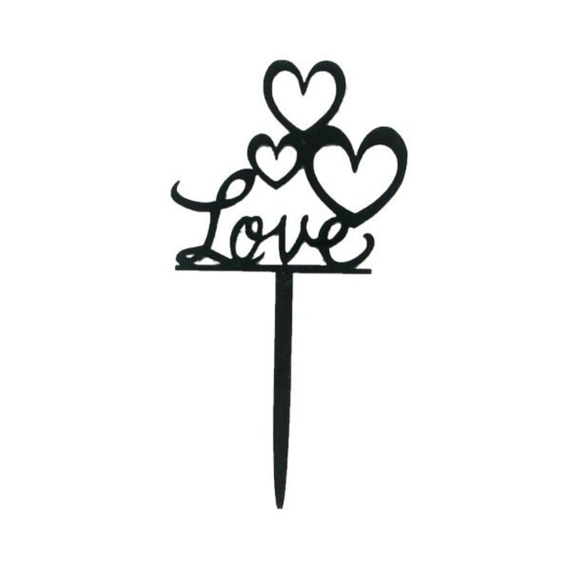 Cake topper à piquer pour wedding cakes, "love"