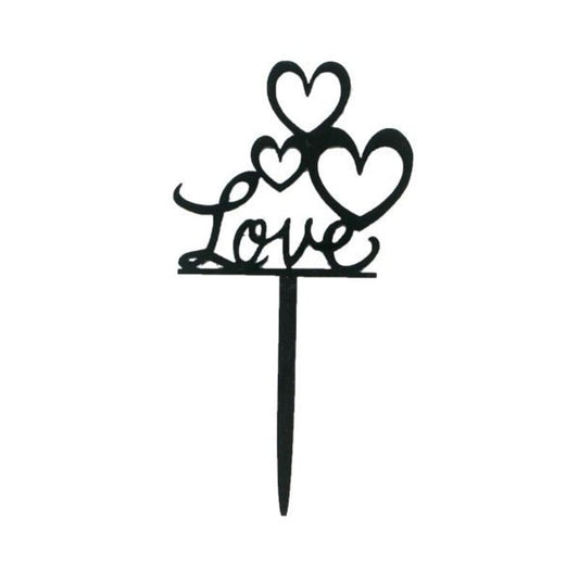 Cake topper à piquer pour wedding cakes, "love"
