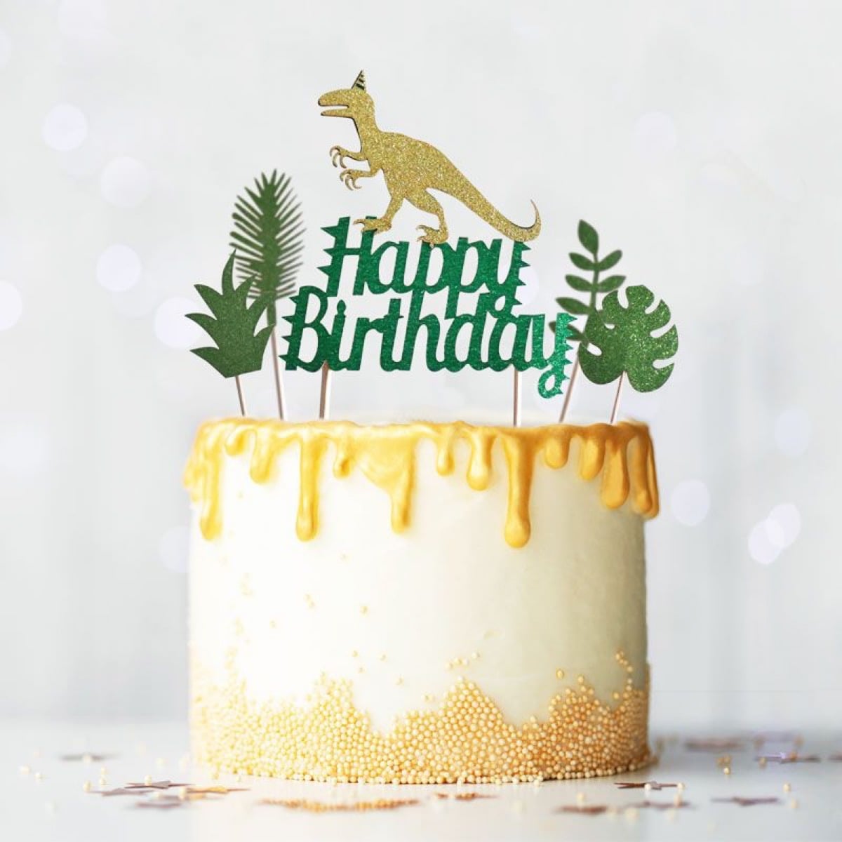 Cake Topper - Dino Happy Birthday