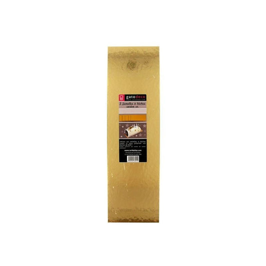 Semelle à bûche en carton doré - 29cm (5pcs)