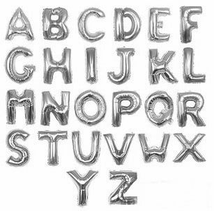 Ballon Lettre Alu Argent