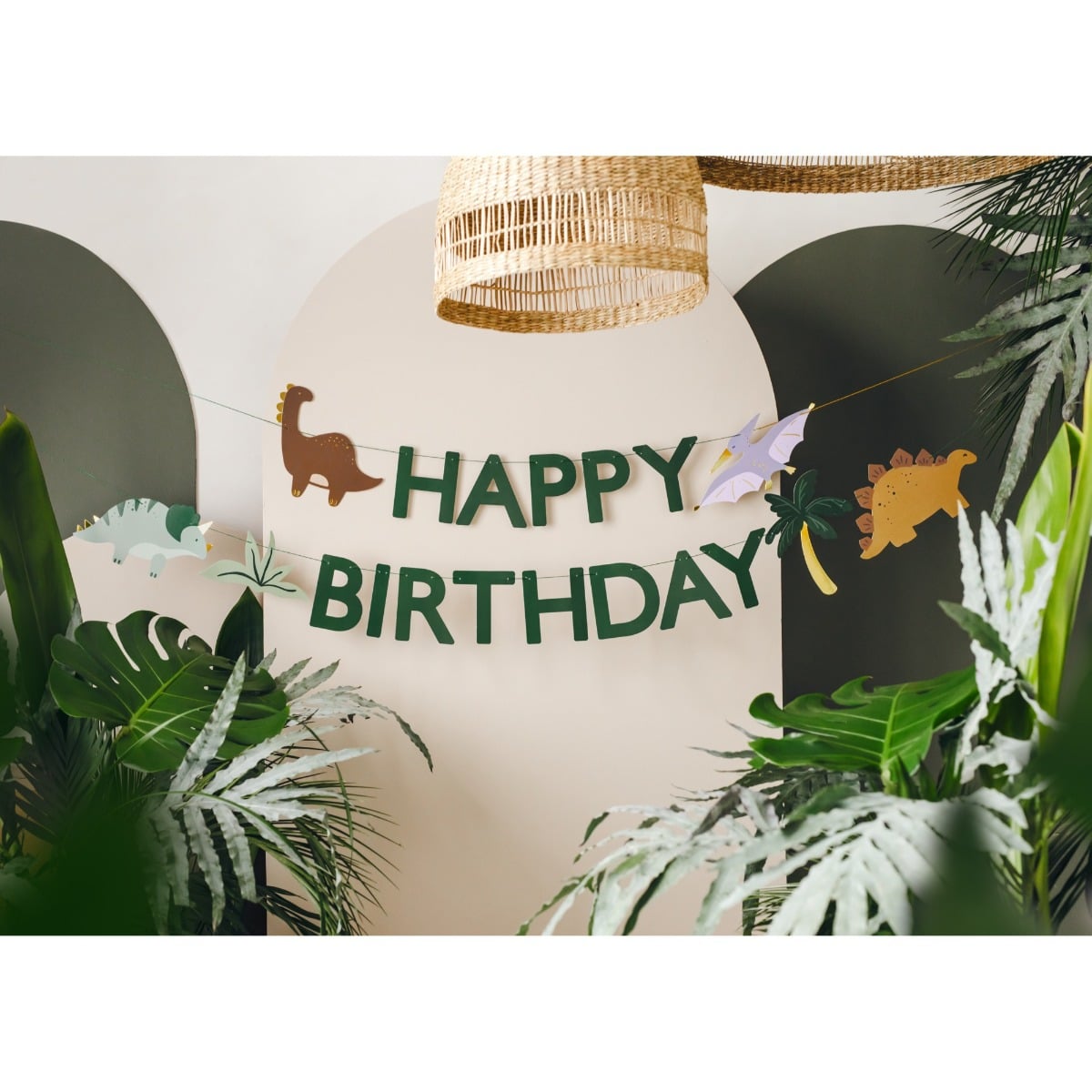 Guirlande Happy Birthday Dinosaure