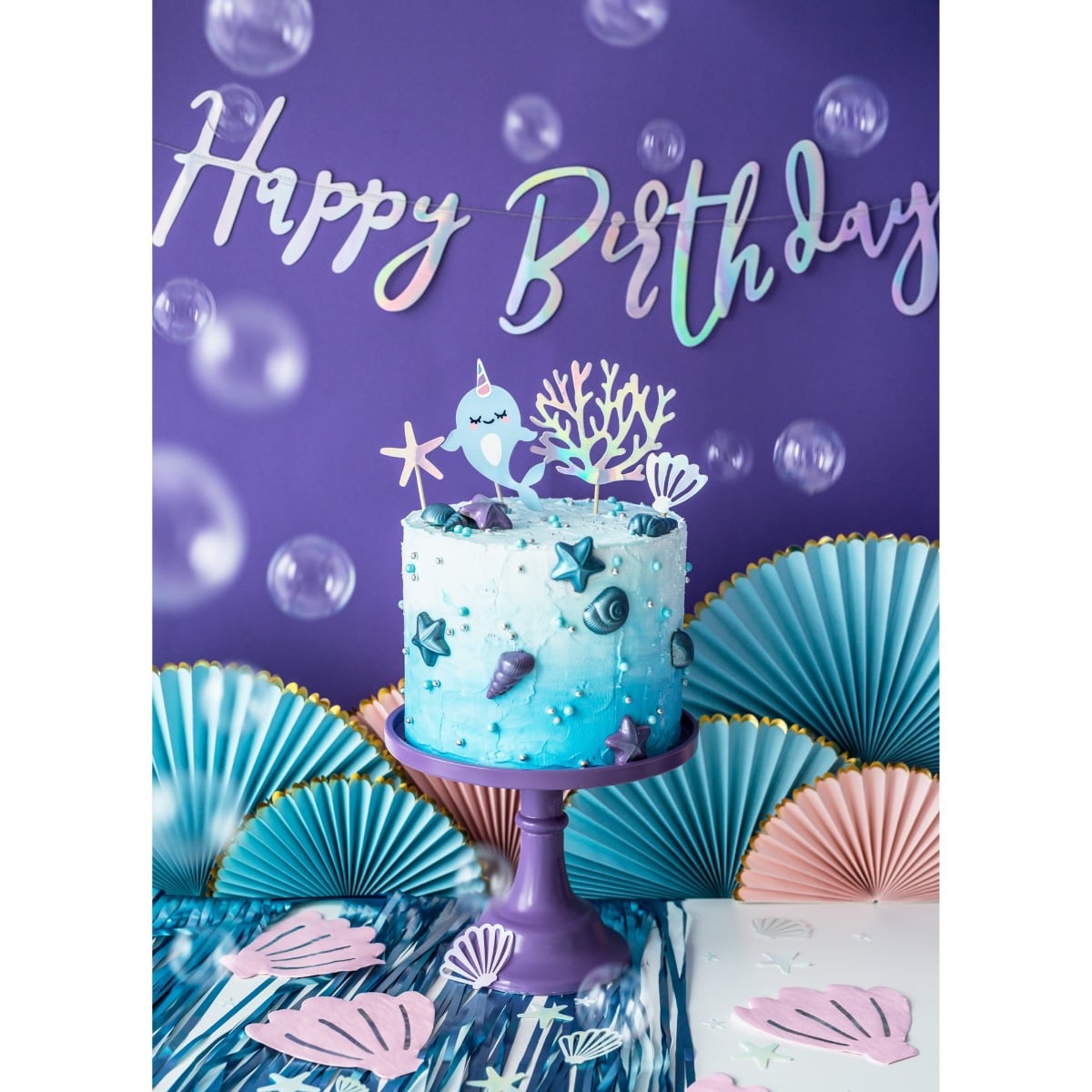 Guirlande Happy Birthday Iridescent