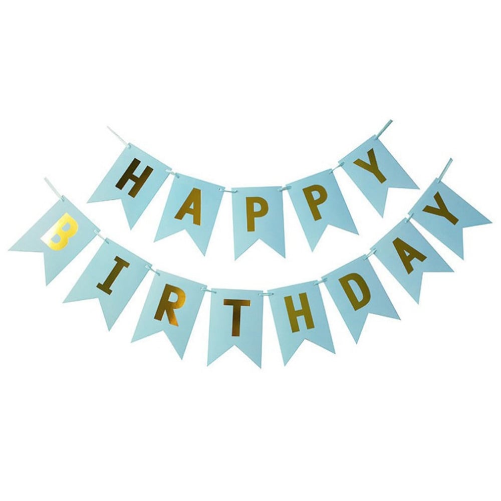 Guirlande Happy Birthday - Bleu
