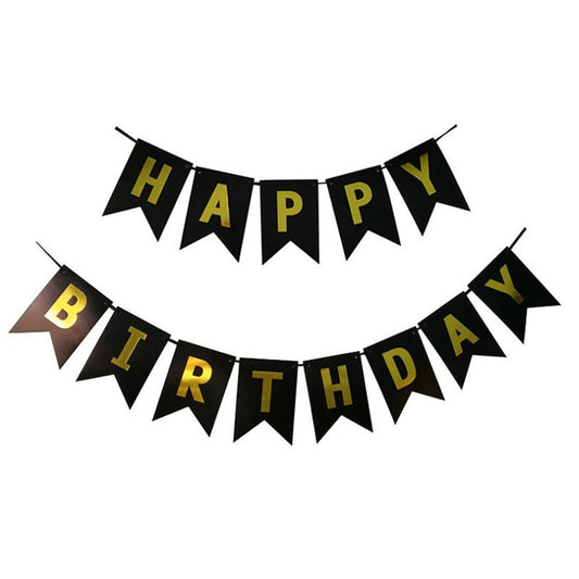 Guirlande Happy Birthday - Noir