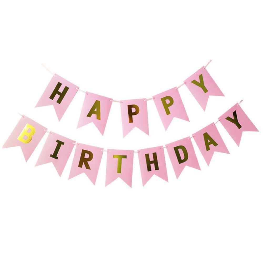 Guirlande Happy Birthday - Rose